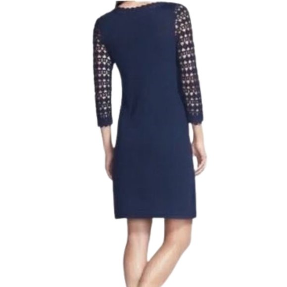 🌸host pick🌸 Lilly Pulitzer Karina merino wool sweater dress, crochet sleeves - Picture 4 of 16